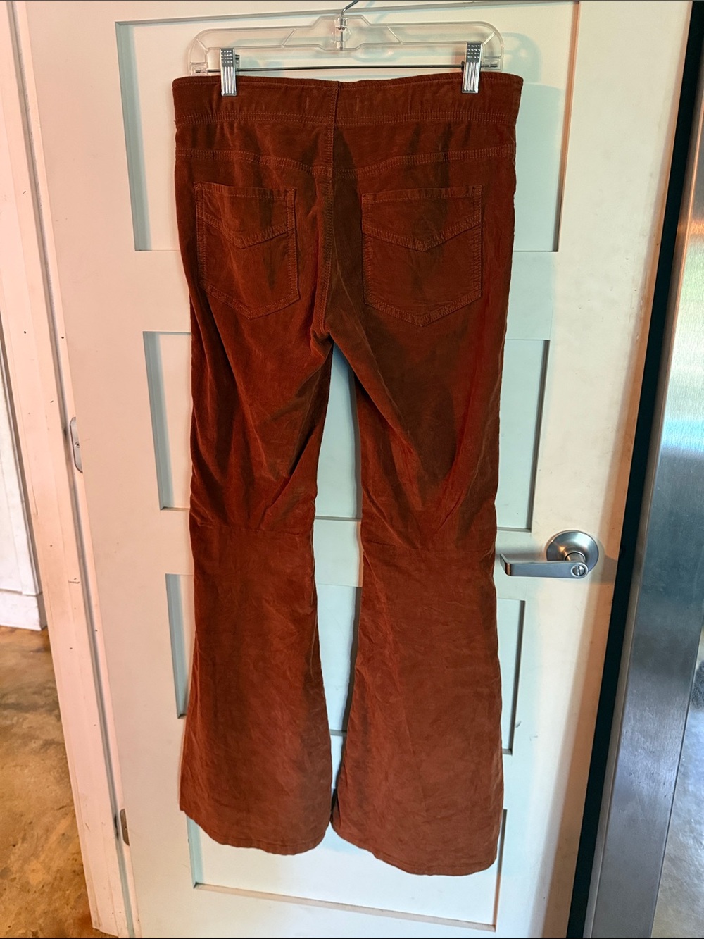Free People Corduroy Bell Bottoms in Rust Brown - Picture 5 of 5